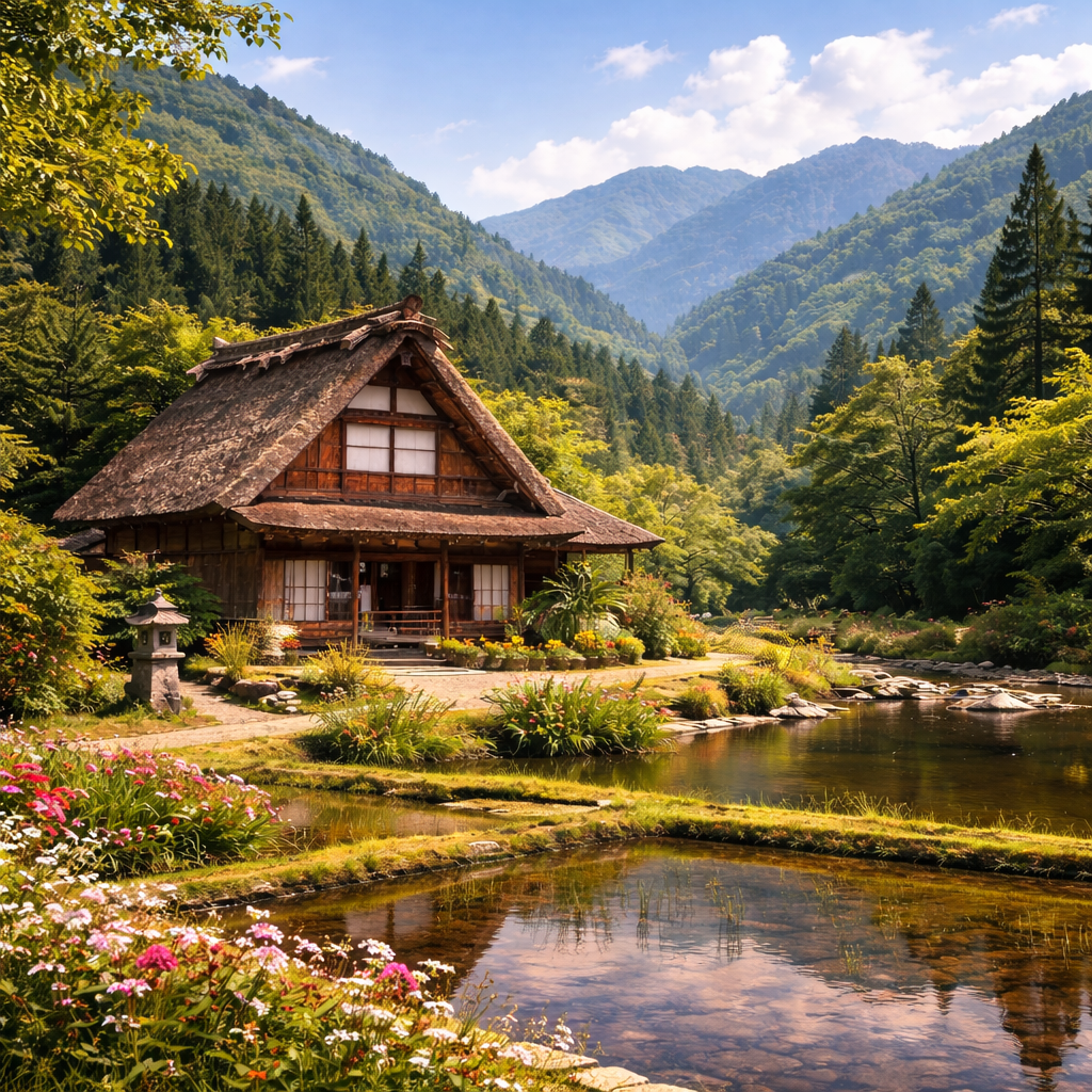 夕上村の風景